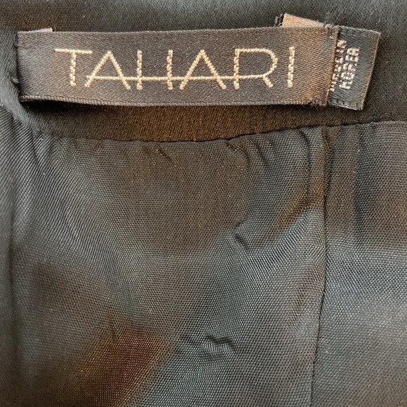 TAHARI Women’s Black Sleeveless Square Neck Above The Knee Dinner Party Dress 4 - Picture 7 of 7